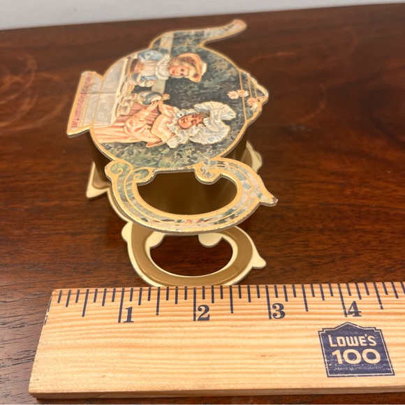 Vintage Miniature Tea Set by B. Shackman 1983 Gold Plastic Die cut Teapot Box - Picture 9 of 10